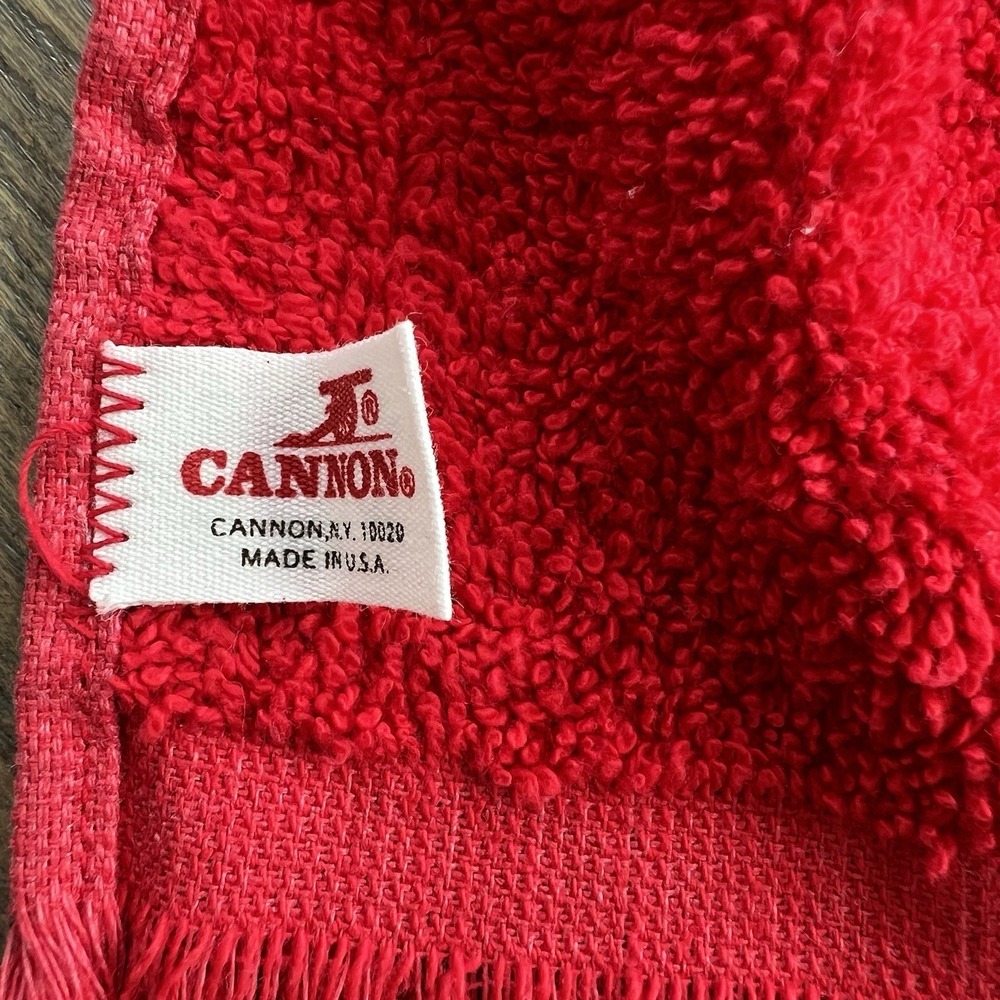 VTG Cannon Green Santa Claus Embroidered Hand Towel Set Of 3 Made In USA - Picture 11 of 11